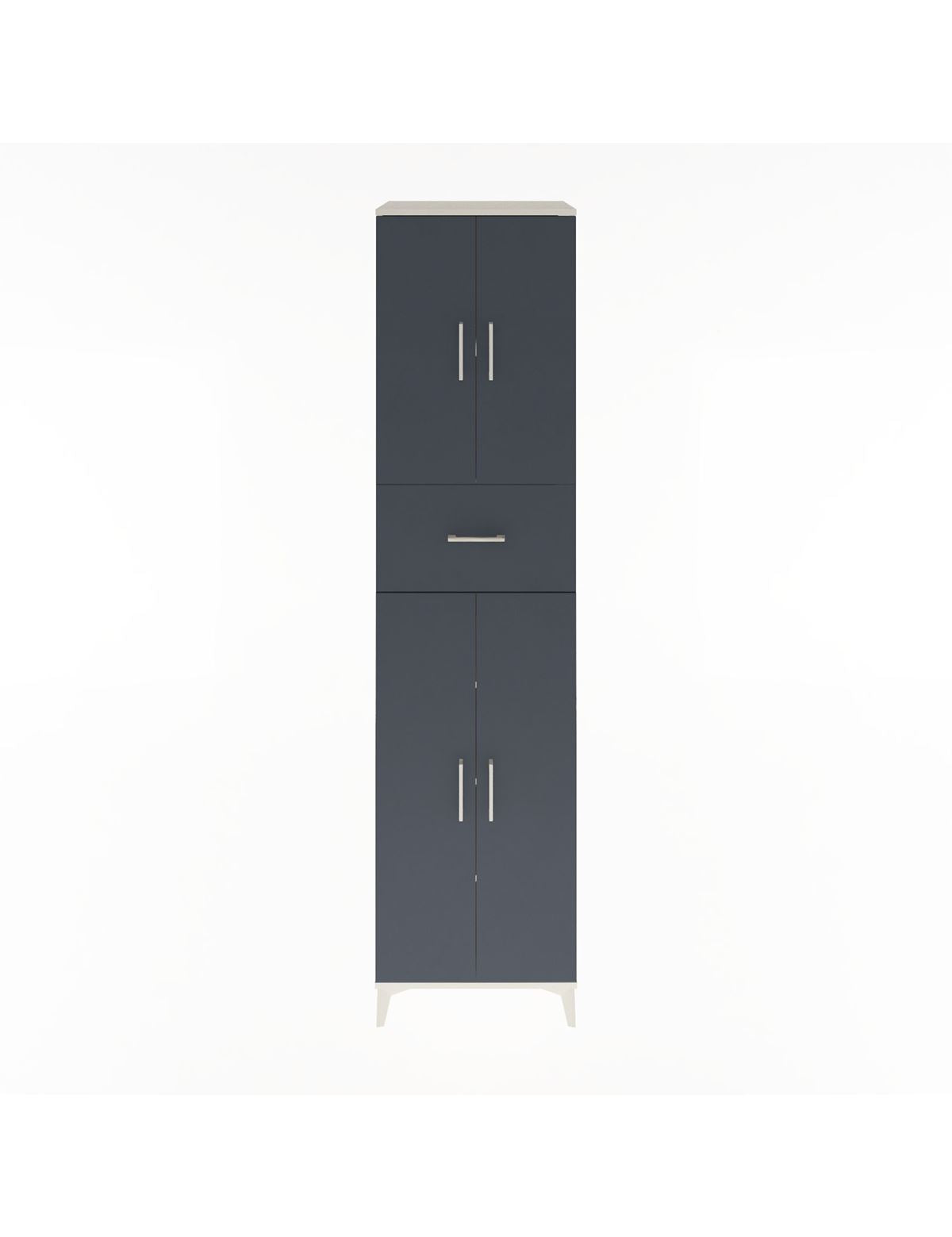 Hyperion Dolap 5 Raflı Tek Çekmeceli 4 Kapaklı 60x44x243 Aytaşı-Antrasit