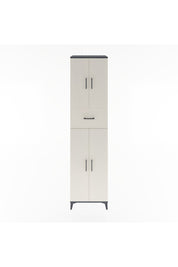 Hyperion Dolap 5 Raflı Tek Çekmeceli 4 Kapaklı 60x44x243 Antrasit-Aytaşı