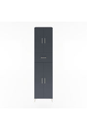 Hyperion Dolap 5 Raflı Tek Çekmeceli 4 Kapaklı 60x44x243 Antrasit-Antrasit
