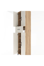 Hyperion Dolap 5 Raflı Tek Çekmeceli 4 Kapaklı 60x44x243 Çam-Aytaşı