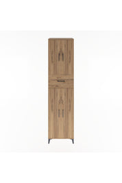 Hyperion Dolap 5 Raflı Tek Çekmeceli 4 Kapaklı 60x44x243 Çam-Çam
