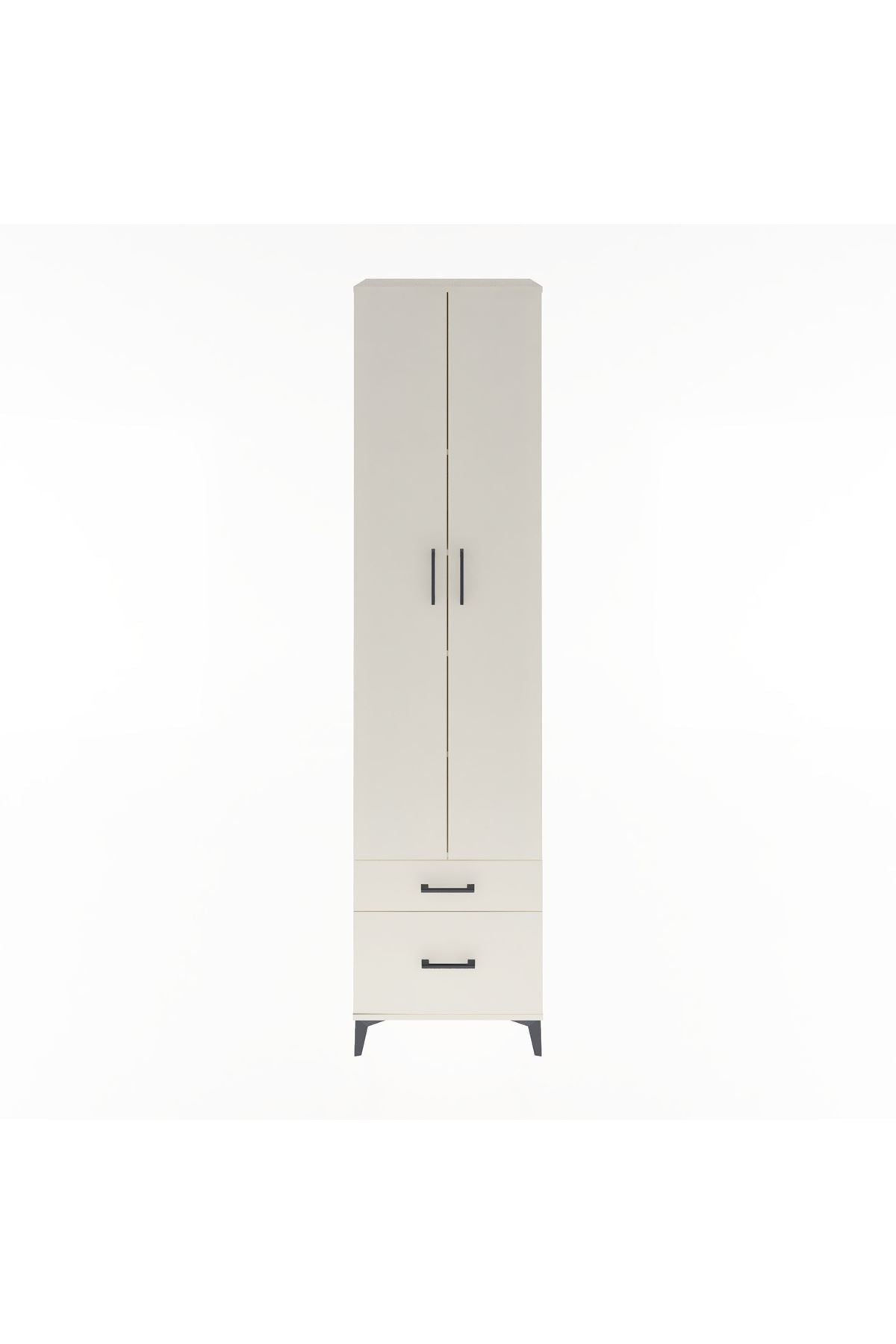 Hyperion Dolap 5 Raflı 2 Çekmeceli 2 Kapaklı 60x44x243 Aytaşı-Aytaşı