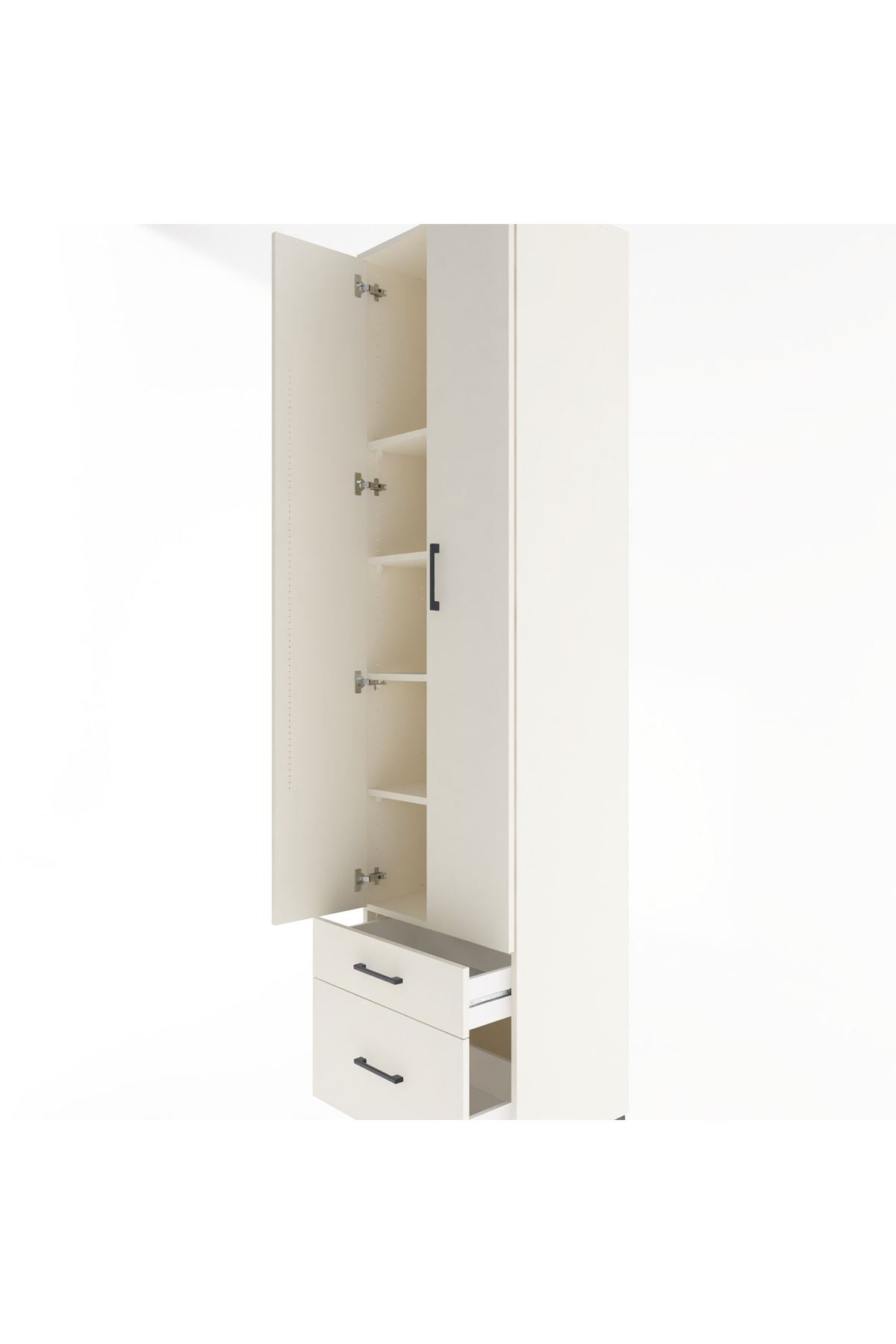 Hyperion Dolap 5 Raflı 2 Çekmeceli 2 Kapaklı 60x44x243 Aytaşı-Aytaşı