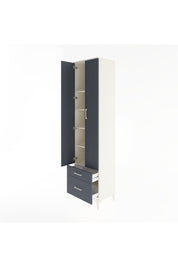 Hyperion Dolap 5 Raflı 2 Çekmeceli 2 Kapaklı 60x44x243 Aytaşı-Antrasit