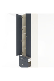 Hyperion Dolap 5 Raflı 2 Çekmeceli 2 Kapaklı 60x44x243 Aytaşı-Antrasit