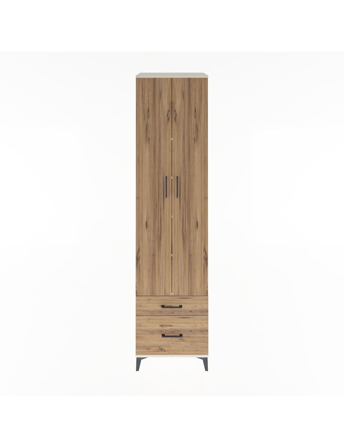 Hyperion Dolap 5 Raflı 2 Çekmeceli 2 Kapaklı 60x44x243 Aytaşı-Çam