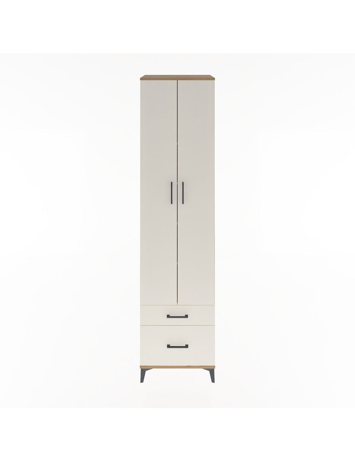 Hyperion Dolap 5 Raflı 2 Çekmeceli 2 Kapaklı 60x44x243 Çam-Aytaşı