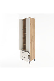 Hyperion Dolap 5 Raflı 2 Çekmeceli 2 Kapaklı 60x44x243 Çam-Aytaşı