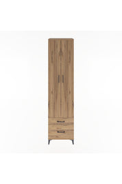 Hyperion Dolap 5 Raflı 2 Çekmeceli 2 Kapaklı 60x44x243 Çam-Çam