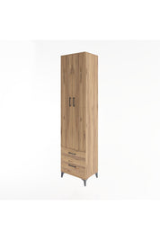 Hyperion Dolap 5 Raflı 2 Çekmeceli 2 Kapaklı 60x44x243 Çam-Çam