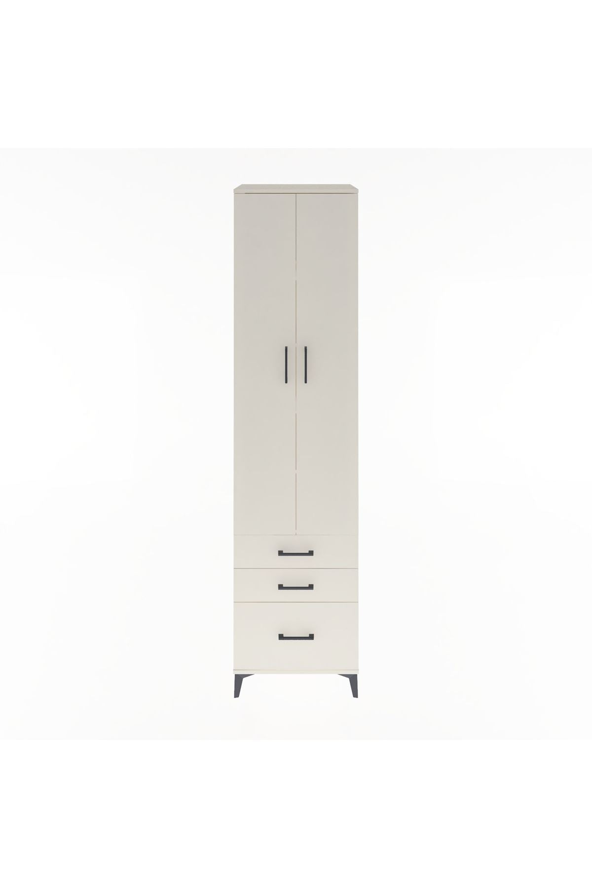 Hyperion Dolap 5 Raflı 3 Çekmeceli 2 Kapaklı 60x44x243 Aytaşı-Aytaşı