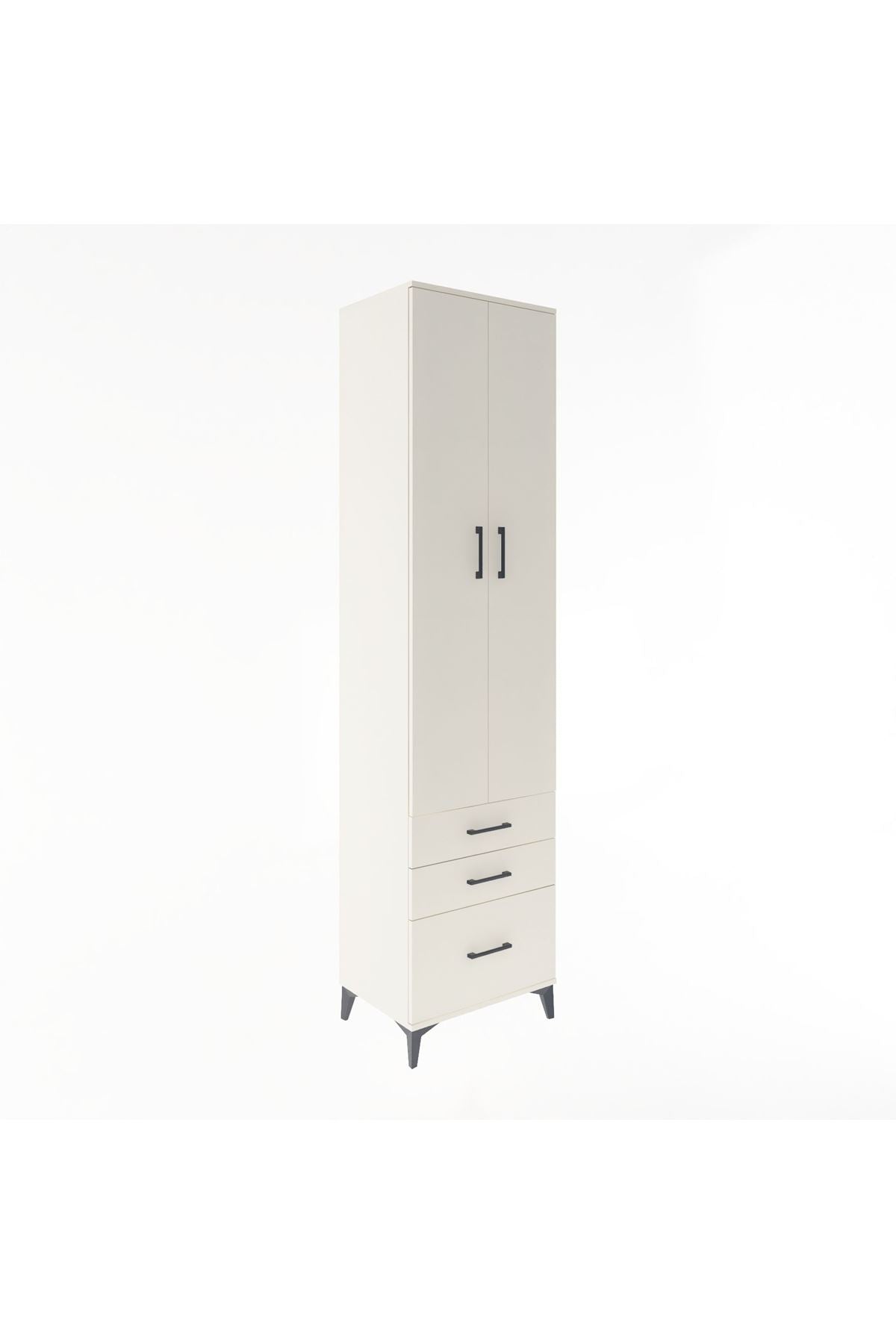 Hyperion Dolap 5 Raflı 3 Çekmeceli 2 Kapaklı 60x44x243 Aytaşı-Aytaşı