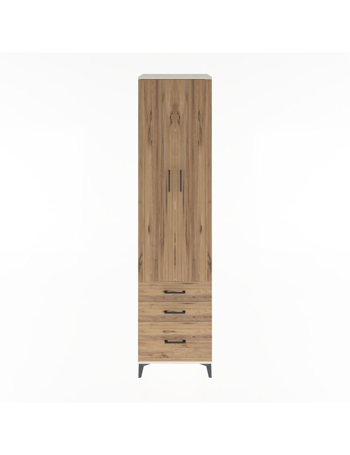 Hyperion Dolap 5 Raflı 3 Çekmeceli 2 Kapaklı 60x44x243 Aytaşı-Çam