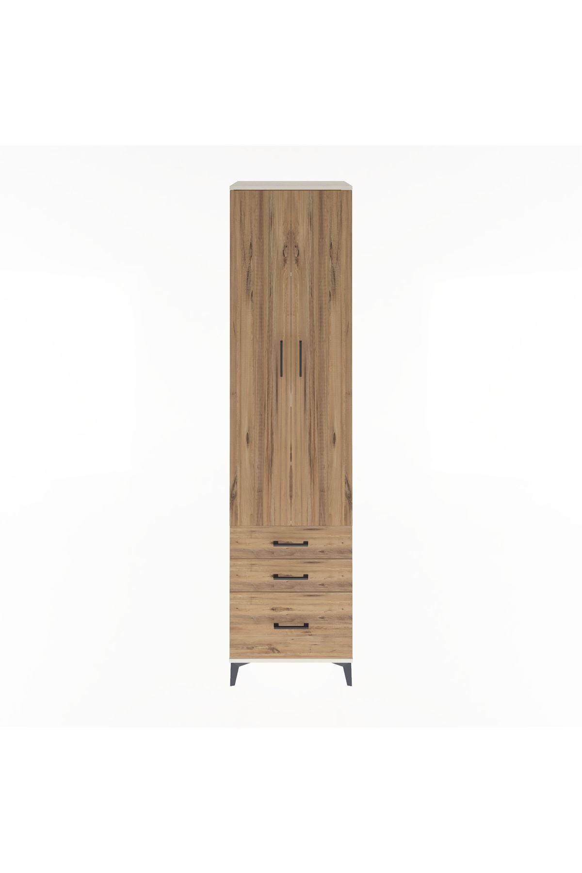 Hyperion Dolap 5 Raflı 3 Çekmeceli 2 Kapaklı 60x44x243 Aytaşı-Çam