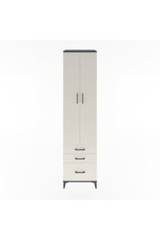 Hyperion Dolap 5 Raflı 3 Çekmeceli 2 Kapaklı 60x44x243 Antrasit-Aytaşı