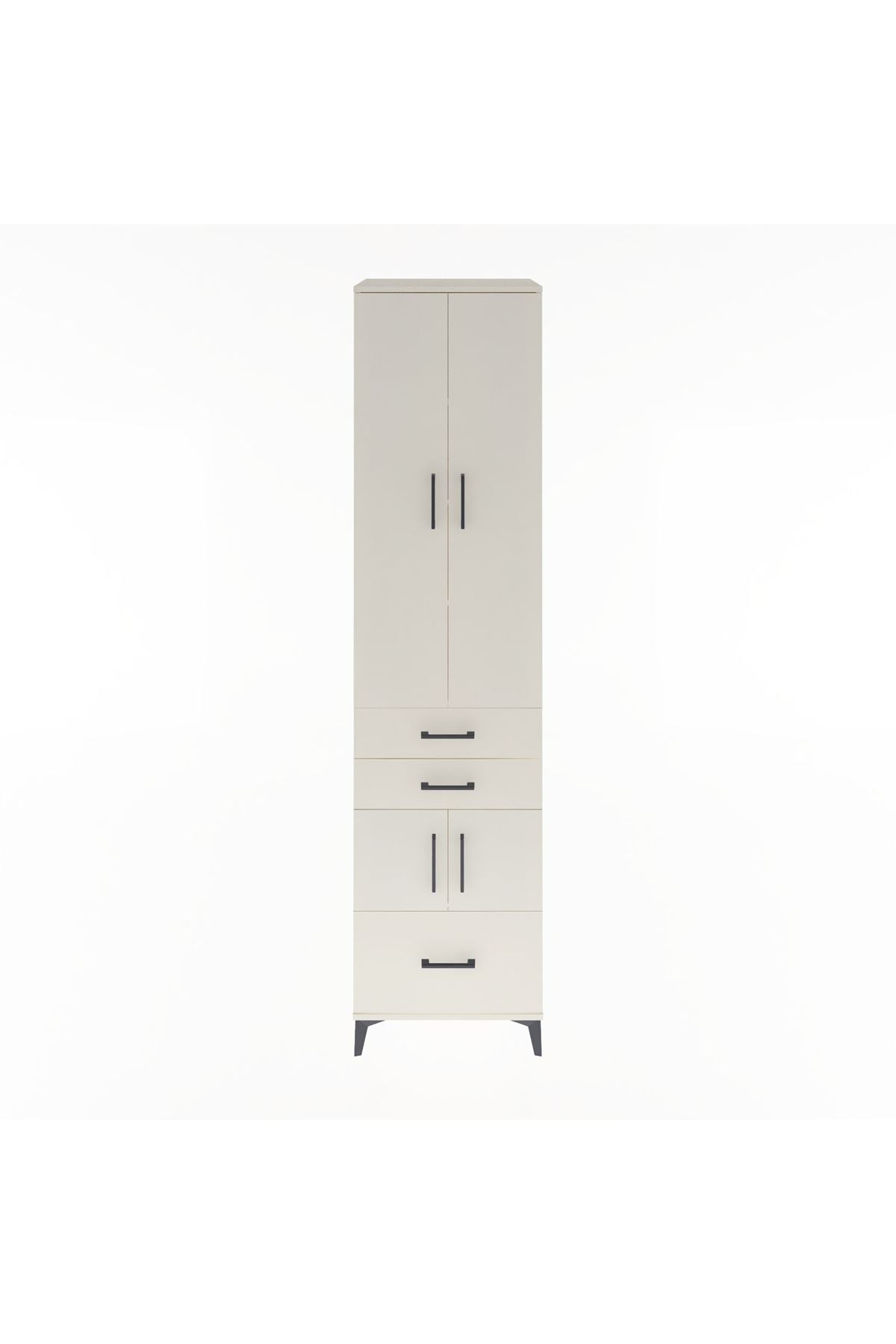 Hyperion Dolap 5 Raflı 3 Çekmeceli 4 Kapaklı 60x44x243 Aytaşı-Aytaşı