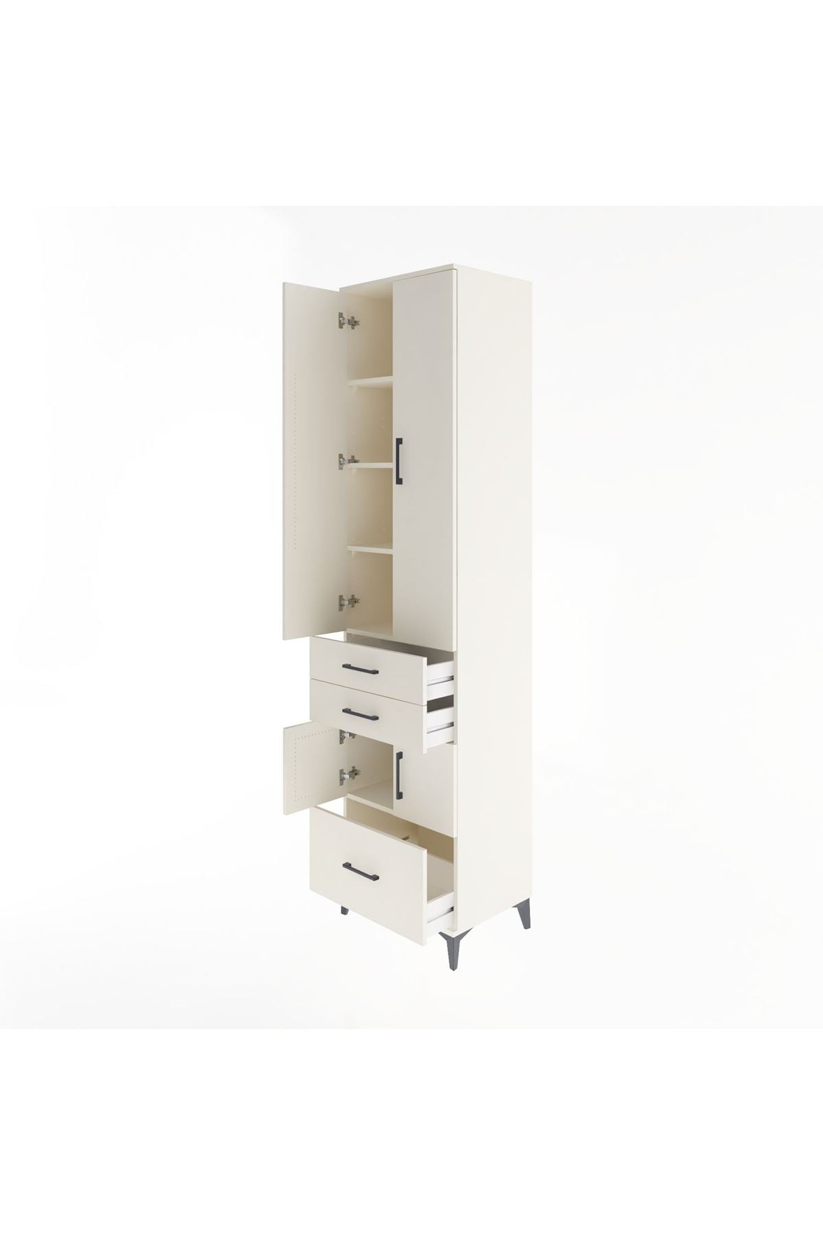 Hyperion Dolap 5 Raflı 3 Çekmeceli 4 Kapaklı 60x44x243 Aytaşı-Aytaşı