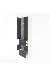 Hyperion Dolap 5 Raflı 3 Çekmeceli 4 Kapaklı 60x44x243 Aytaşı-Antrasit