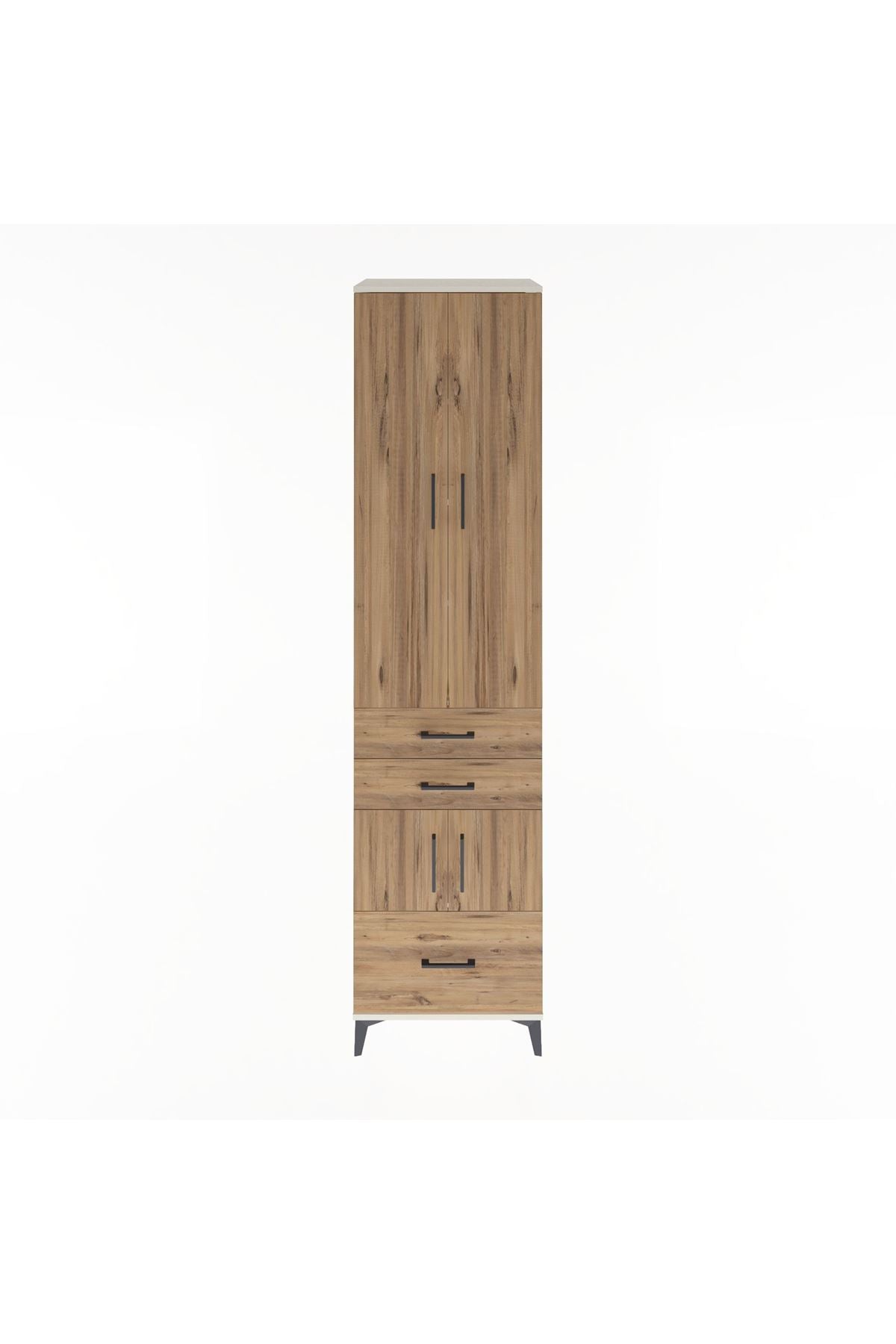 Hyperion Dolap 5 Raflı 3 Çekmeceli 4 Kapaklı 60x44x243 Aytaşı-Çam