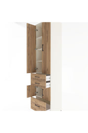 Hyperion Dolap 5 Raflı 3 Çekmeceli 4 Kapaklı 60x44x243 Aytaşı-Çam