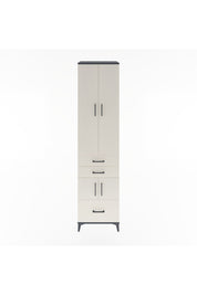 Hyperion Dolap 5 Raflı 3 Çekmeceli 4 Kapaklı 60x44x243 Antrasit-Aytaşı