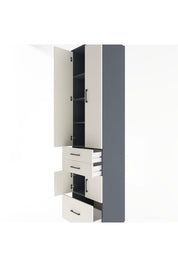 Hyperion Dolap 5 Raflı 3 Çekmeceli 4 Kapaklı 60x44x243 Antrasit-Aytaşı