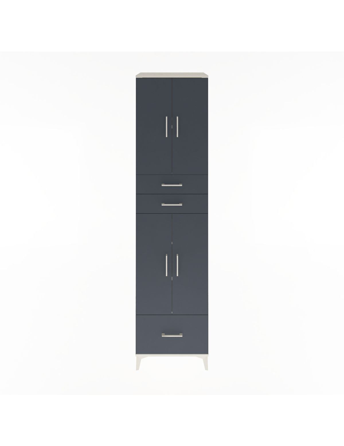 Hyperion Dolap 5 Raflı 3 Çekmeceli 4 Kapaklı 60x44x243 Aytaşı-Antrasit