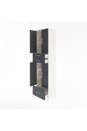 Hyperion Dolap 5 Raflı 3 Çekmeceli 4 Kapaklı 60x44x243 Aytaşı-Antrasit