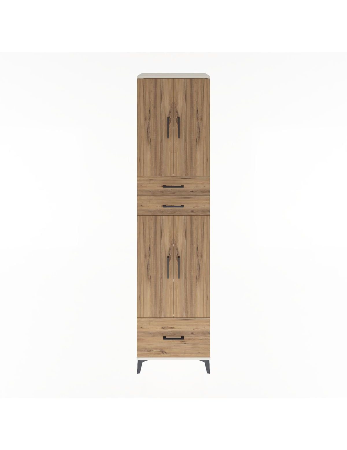 Hyperion Dolap 5 Raflı 3 Çekmeceli 4 Kapaklı 60x44x243 Aytaşı-Çam