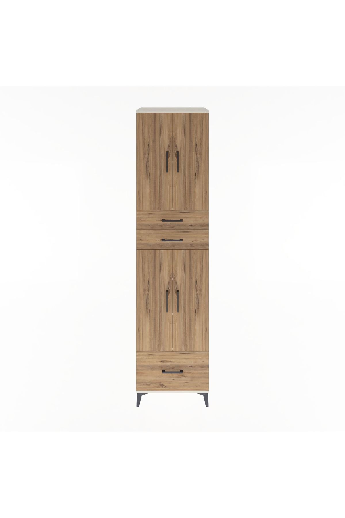 Hyperion Dolap 5 Raflı 3 Çekmeceli 4 Kapaklı 60x44x243 Aytaşı-Çam