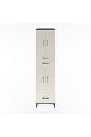 Hyperion Dolap 5 Raflı 3 Çekmeceli 4 Kapaklı 60x44x243 Antrasit-Aytaşı