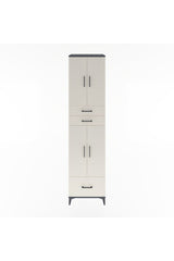 Hyperion Dolap 5 Raflı 3 Çekmeceli 4 Kapaklı 60x44x243