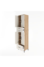 Hyperion Dolap 5 Raflı 3 Çekmeceli 4 Kapaklı 60x44x243 Çam-Aytaşı