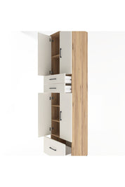 Hyperion Dolap 5 Raflı 3 Çekmeceli 4 Kapaklı 60x44x243 Çam-Aytaşı