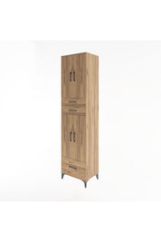 Hyperion Dolap 5 Raflı 3 Çekmeceli 4 Kapaklı 60x44x243 Çam-Çam