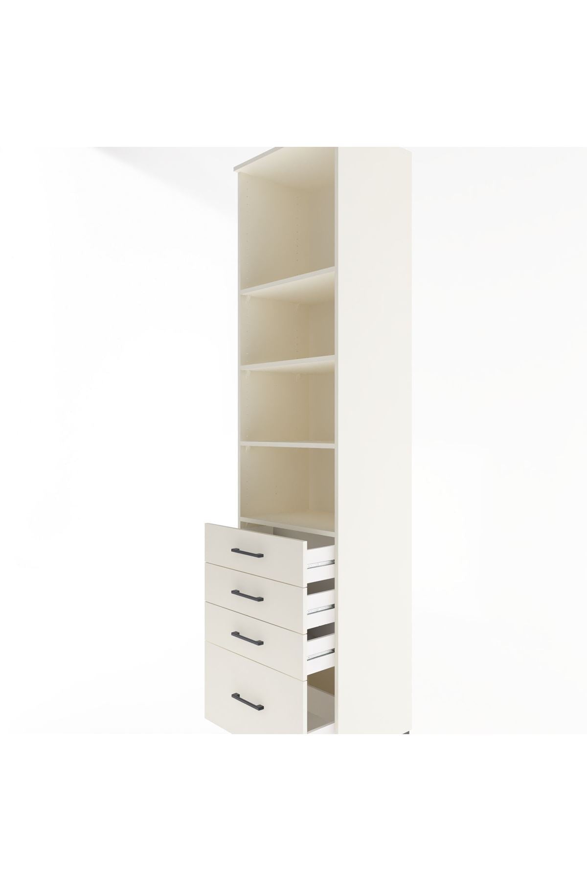 Hyperion Dolap 4 Raflı 4 Çekmeceli 60x44x243 Aytaşı-Aytaşı