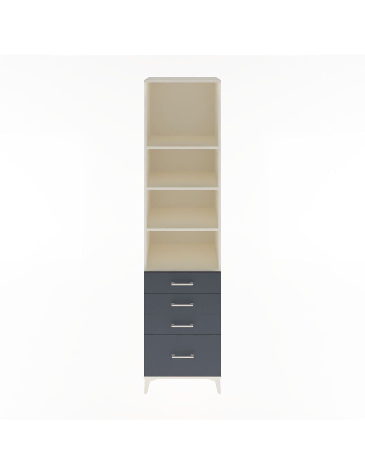 Hyperion Dolap 4 Raflı 4 Çekmeceli 60x44x243 Aytaşı-Antrasit