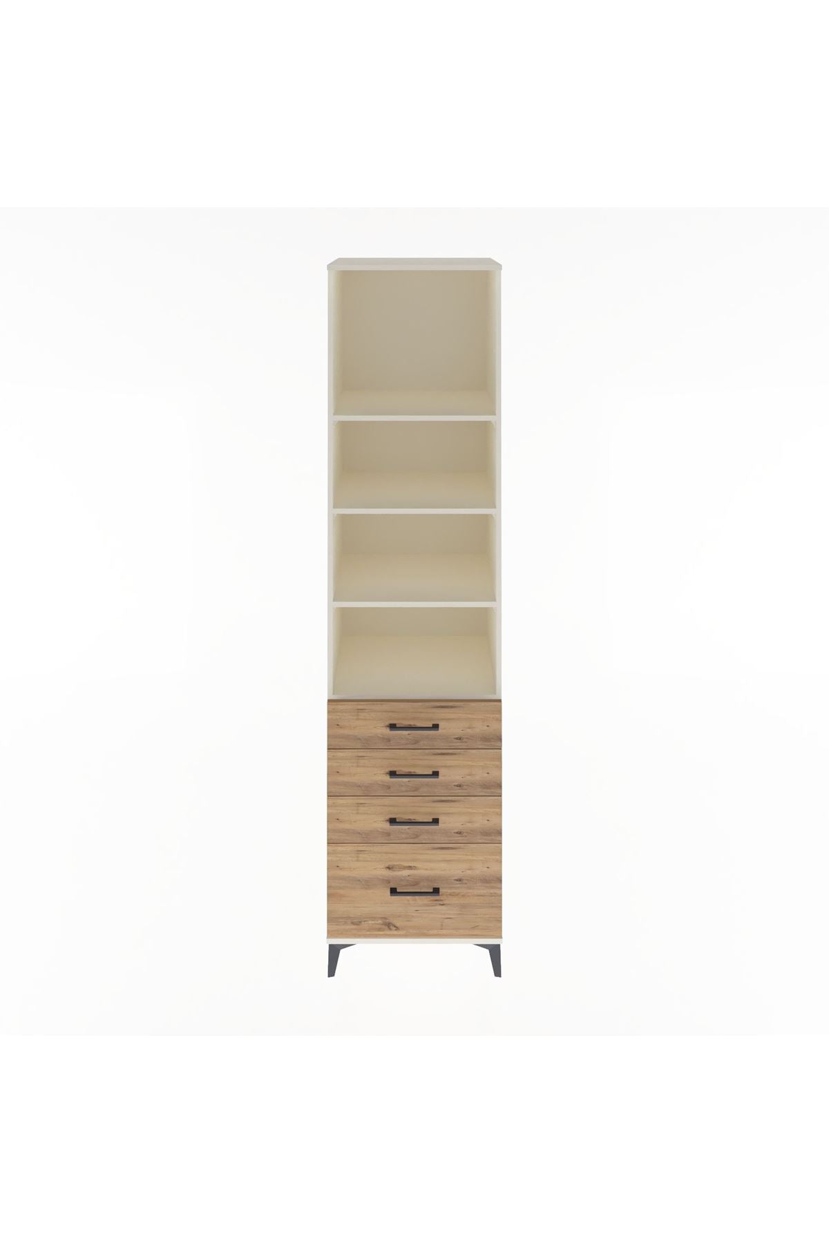 Hyperion Dolap 4 Raflı 4 Çekmeceli 60x44x243 Aytaşı-Çam