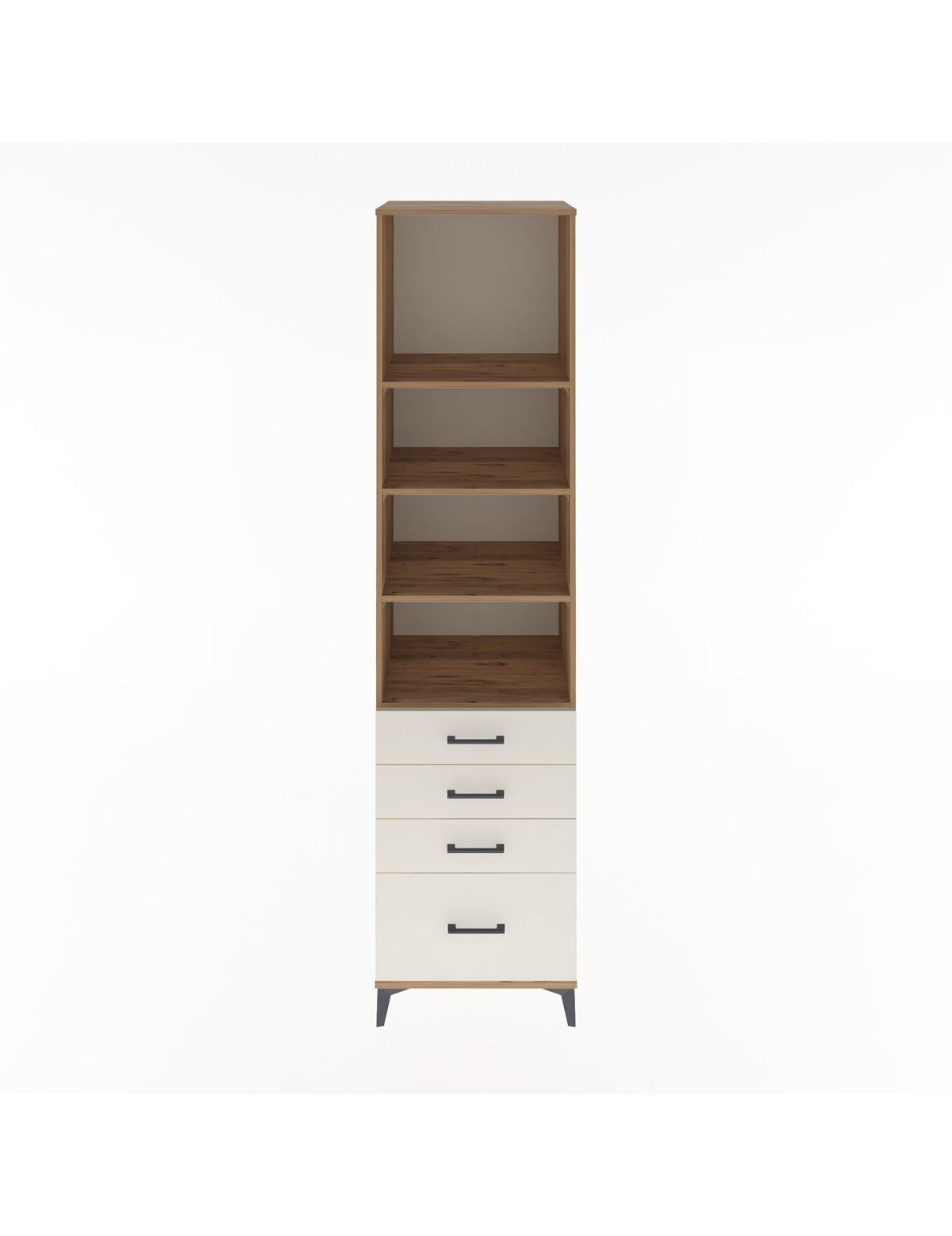 Hyperion Dolap 4 Raflı 4 Çekmeceli 60x44x243 Çam-Aytaşı