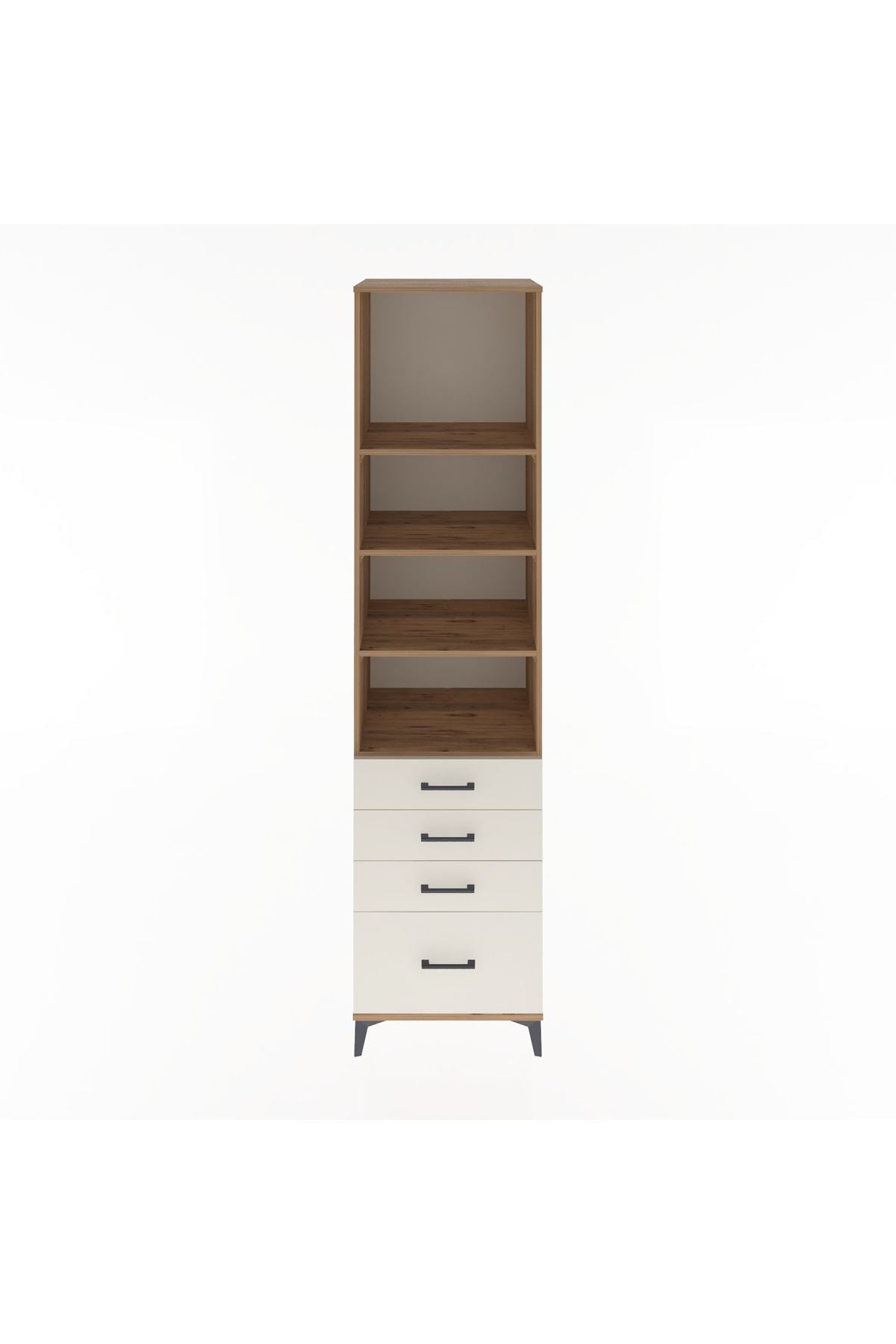 Hyperion Dolap 4 Raflı 4 Çekmeceli 60x44x243 Çam-Aytaşı