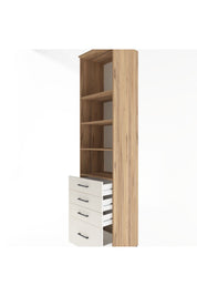 Hyperion Dolap 4 Raflı 4 Çekmeceli 60x44x243 Çam-Aytaşı