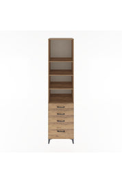 Hyperion Dolap 4 Raflı 4 Çekmeceli 60x44x243 Çam-Çam