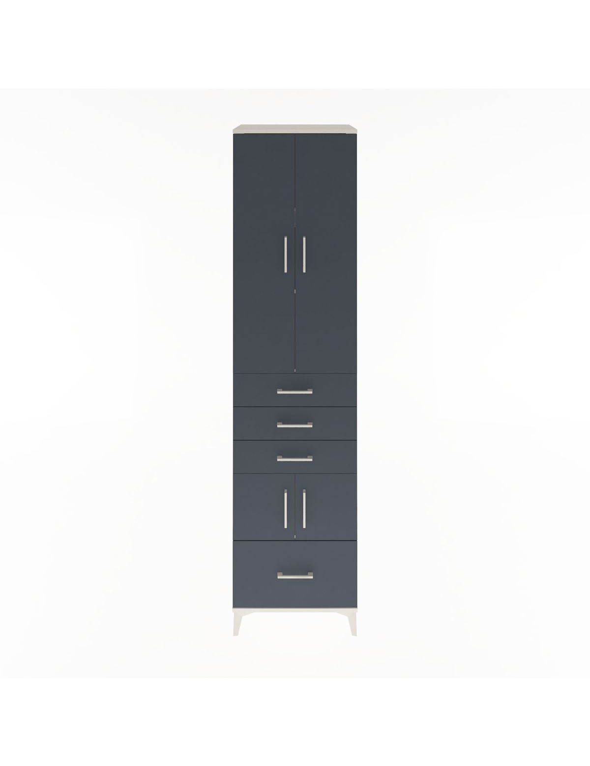 Hyperion Dolap 4 Raflı 4 Çekmeceli 4 Kapaklı 60x44x243 Aytaşı-Antrasit