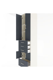 Hyperion Dolap 4 Raflı 4 Çekmeceli 4 Kapaklı 60x44x243 Aytaşı-Antrasit