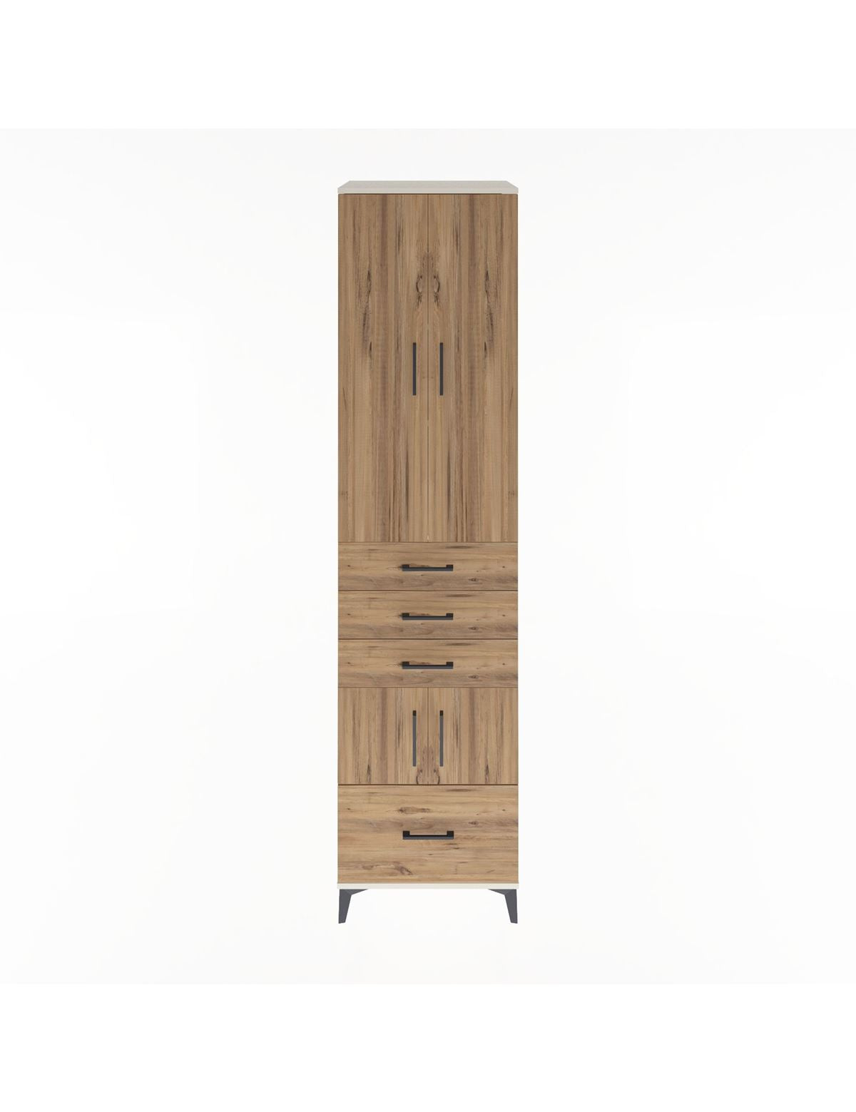 Hyperion Dolap 4 Raflı 4 Çekmeceli 4 Kapaklı 60x44x243 Aytaşı-Çam