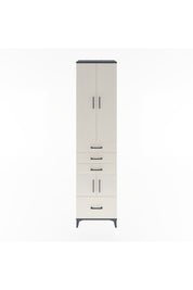 Hyperion Dolap 4 Raflı 4 Çekmeceli 4 Kapaklı 60x44x243 Antrasit-Aytaşı