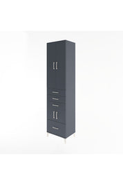 Hyperion Dolap 4 Raflı 4 Çekmeceli 4 Kapaklı 60x44x243 Antrasit-Antrasit