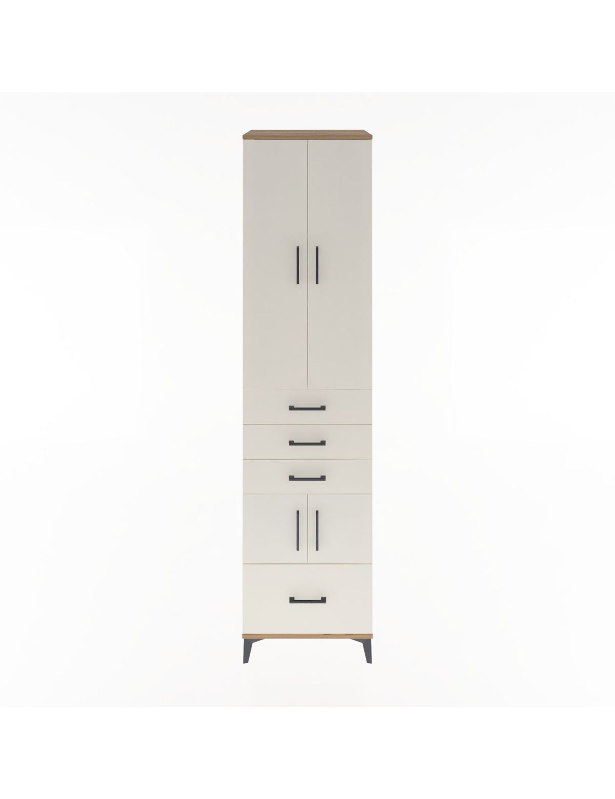 Hyperion Dolap 4 Raflı 4 Çekmeceli 4 Kapaklı 60x44x243 Çam-Aytaşı