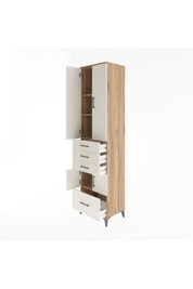 Hyperion Dolap 4 Raflı 4 Çekmeceli 4 Kapaklı 60x44x243 Çam-Aytaşı