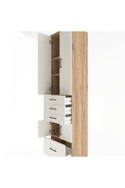 Hyperion Dolap 4 Raflı 4 Çekmeceli 4 Kapaklı 60x44x243 Çam-Aytaşı